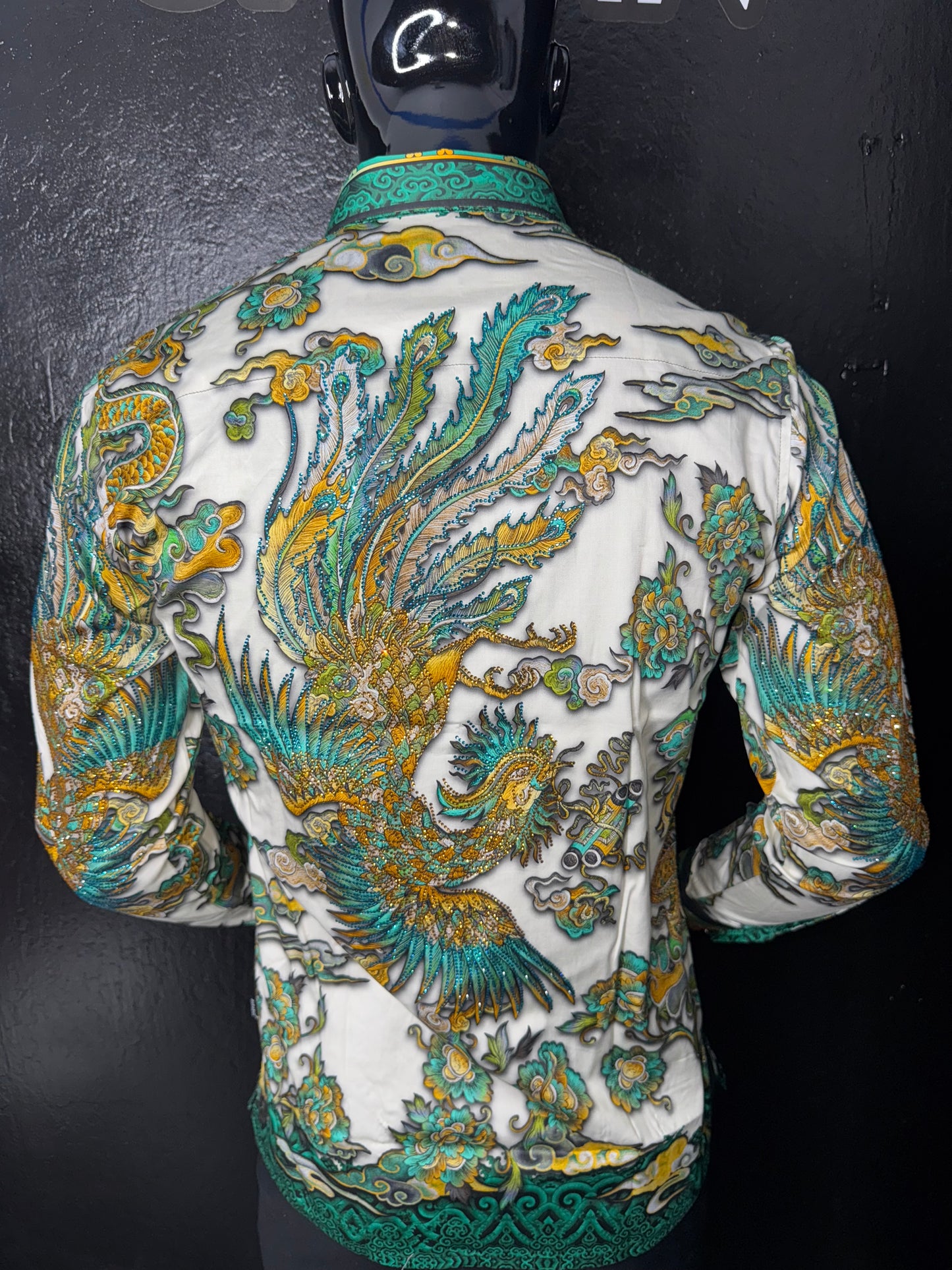 Rhinestone Long Sleeve Dress Shirt