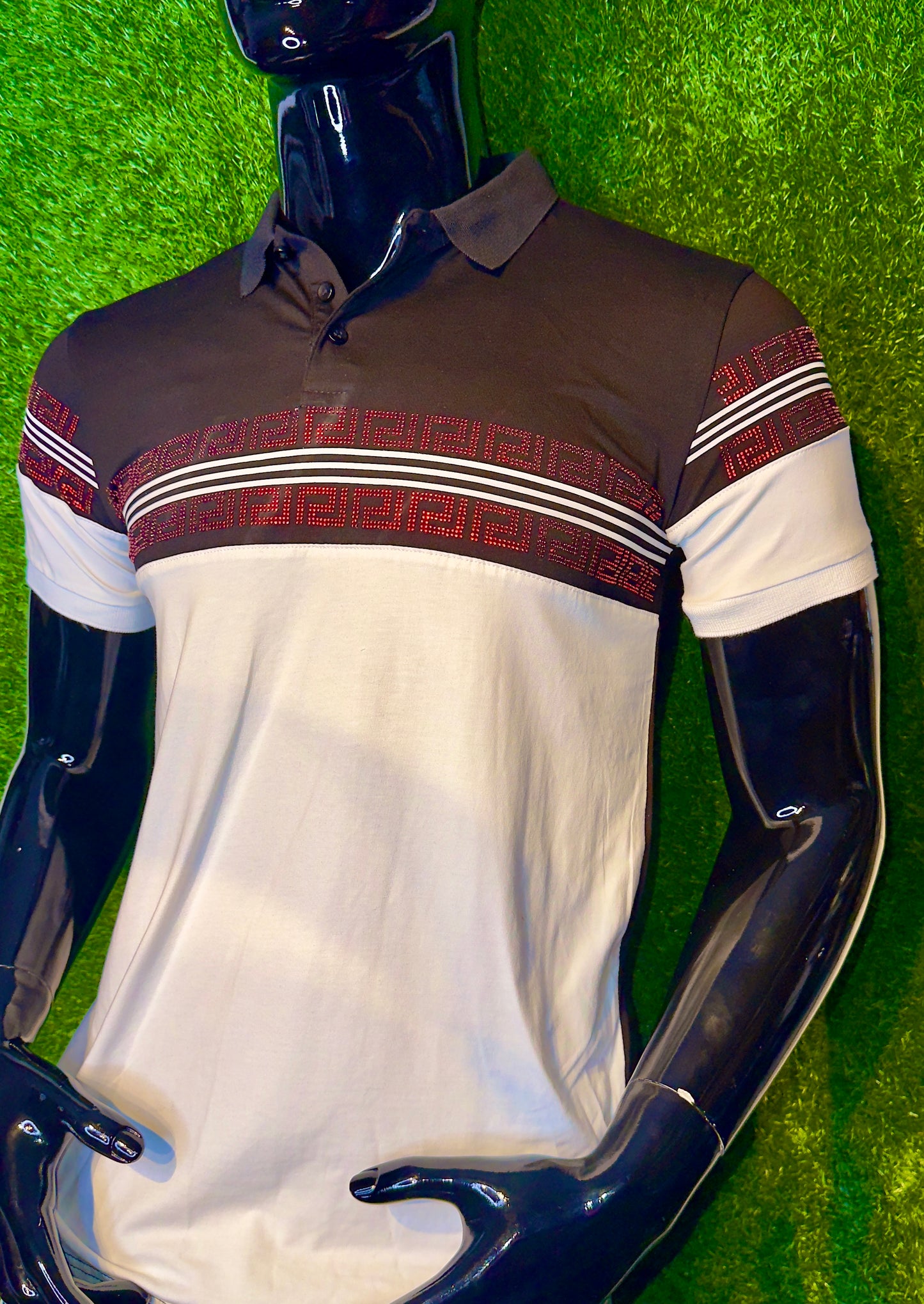 Polo Shirt With Rhinestones