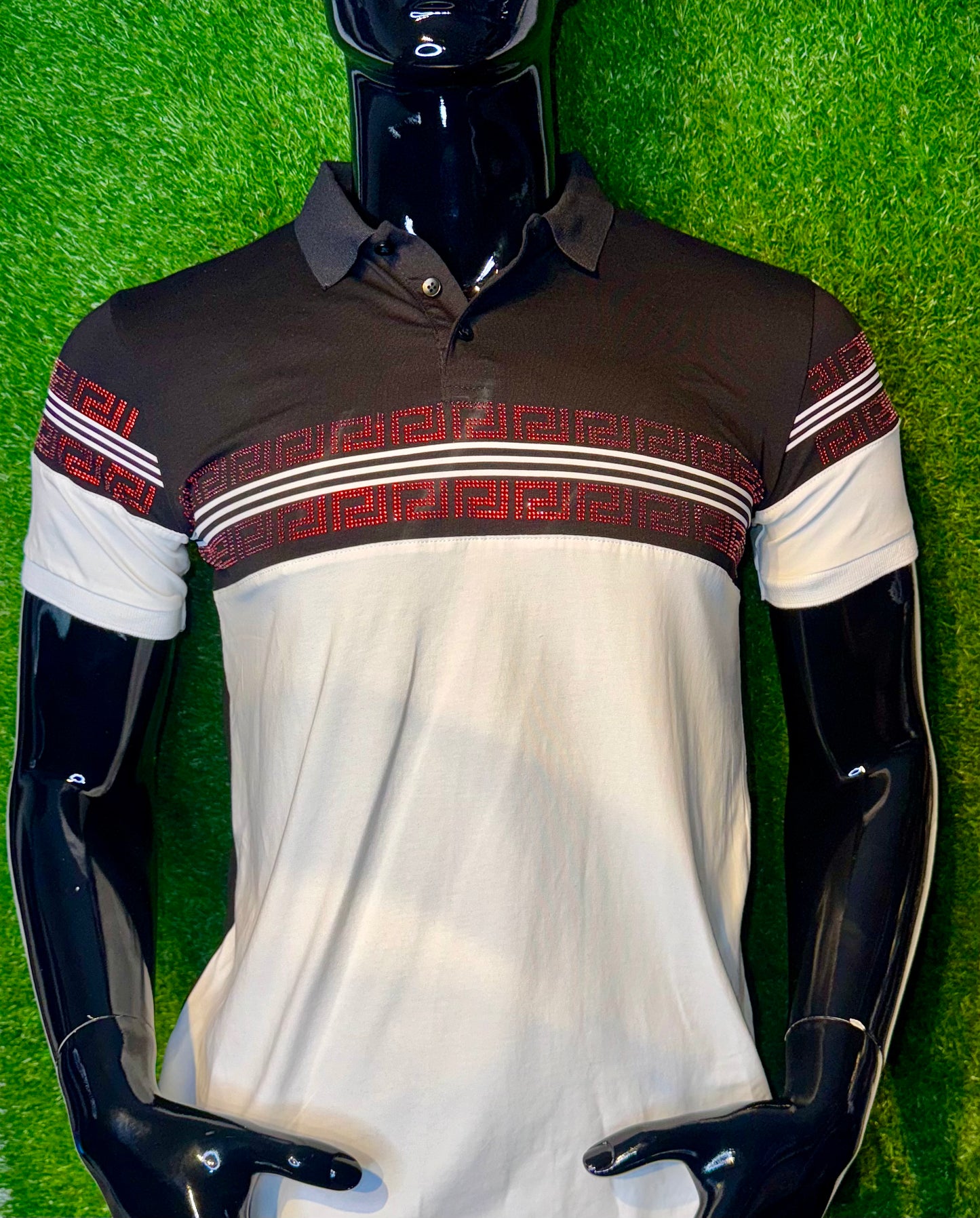 Polo Shirt With Rhinestones