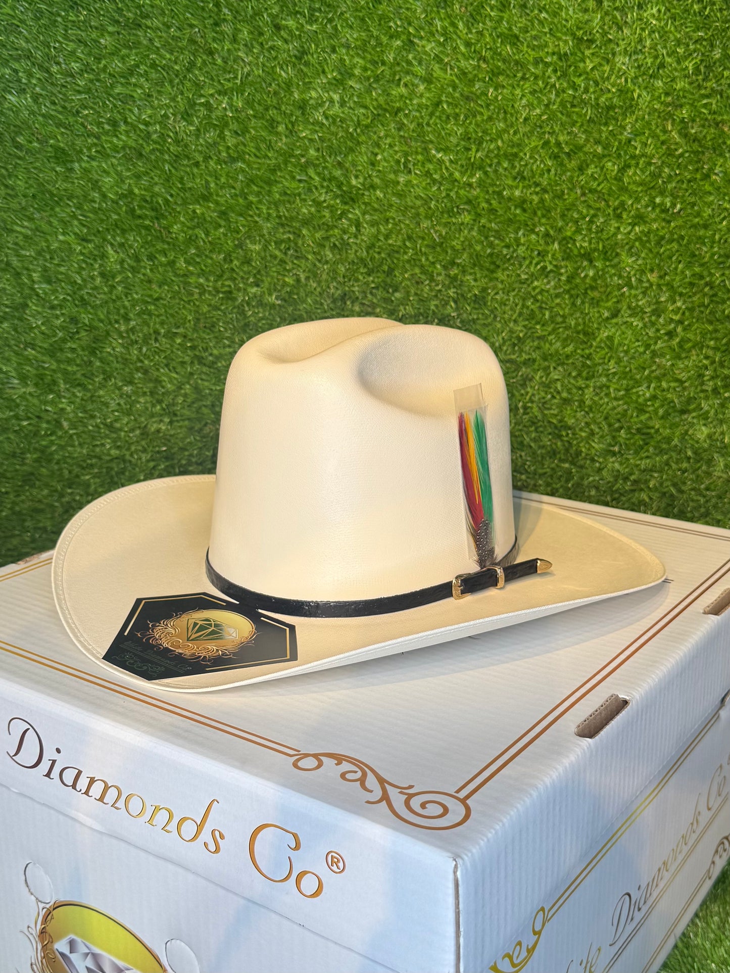 Sombrero 100x White Diamond Estilo Rancher Ala 3 1/2