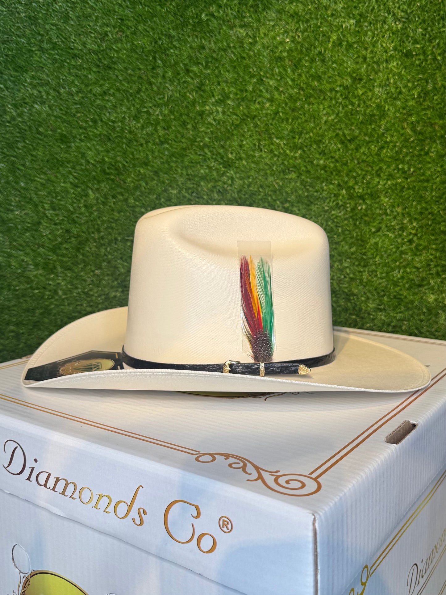 Sombrero 100x White Diamond Estilo Rancher Ala 3 1/2