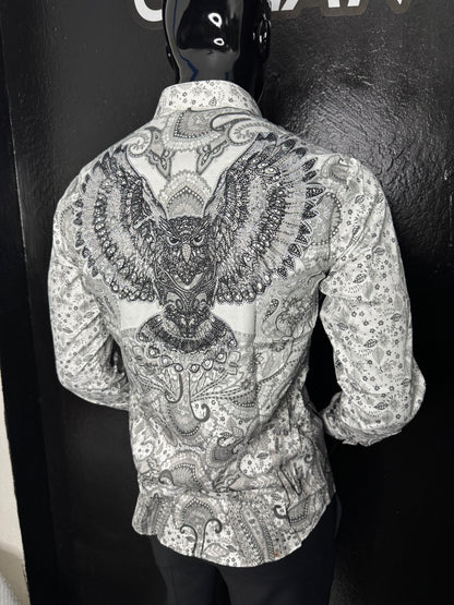 Rhinestone Long Sleeve Dress Shirt