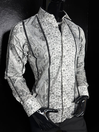 Rhinestone Long Sleeve Dress Shirt