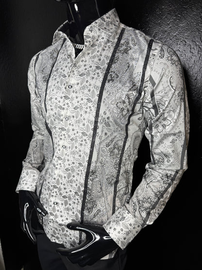 Rhinestone Long Sleeve Dress Shirt