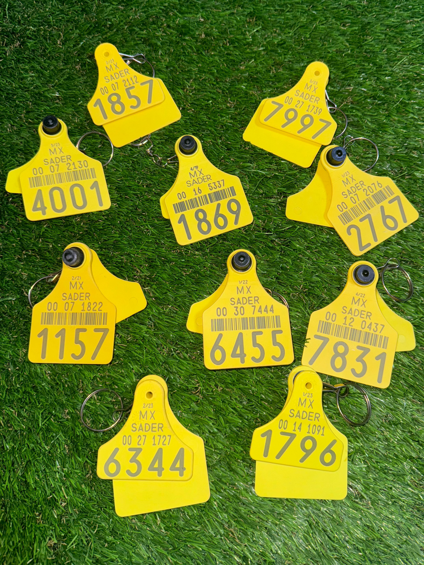 Llavero De Arete De Vaca | Cattle Tag Keychain