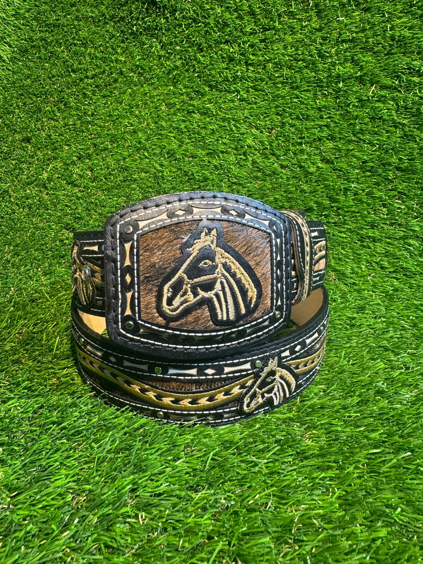 Cinto Lazer Con Pelo De Caballo | Horse Design Lazer Cut Belt