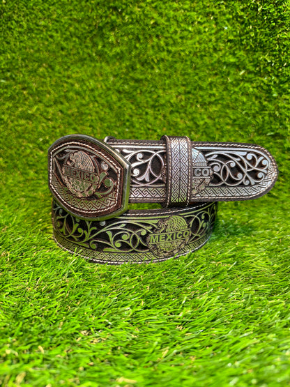 Cinto Lazer Plata Mexico | Lazer Cut Silver Mexico Belt