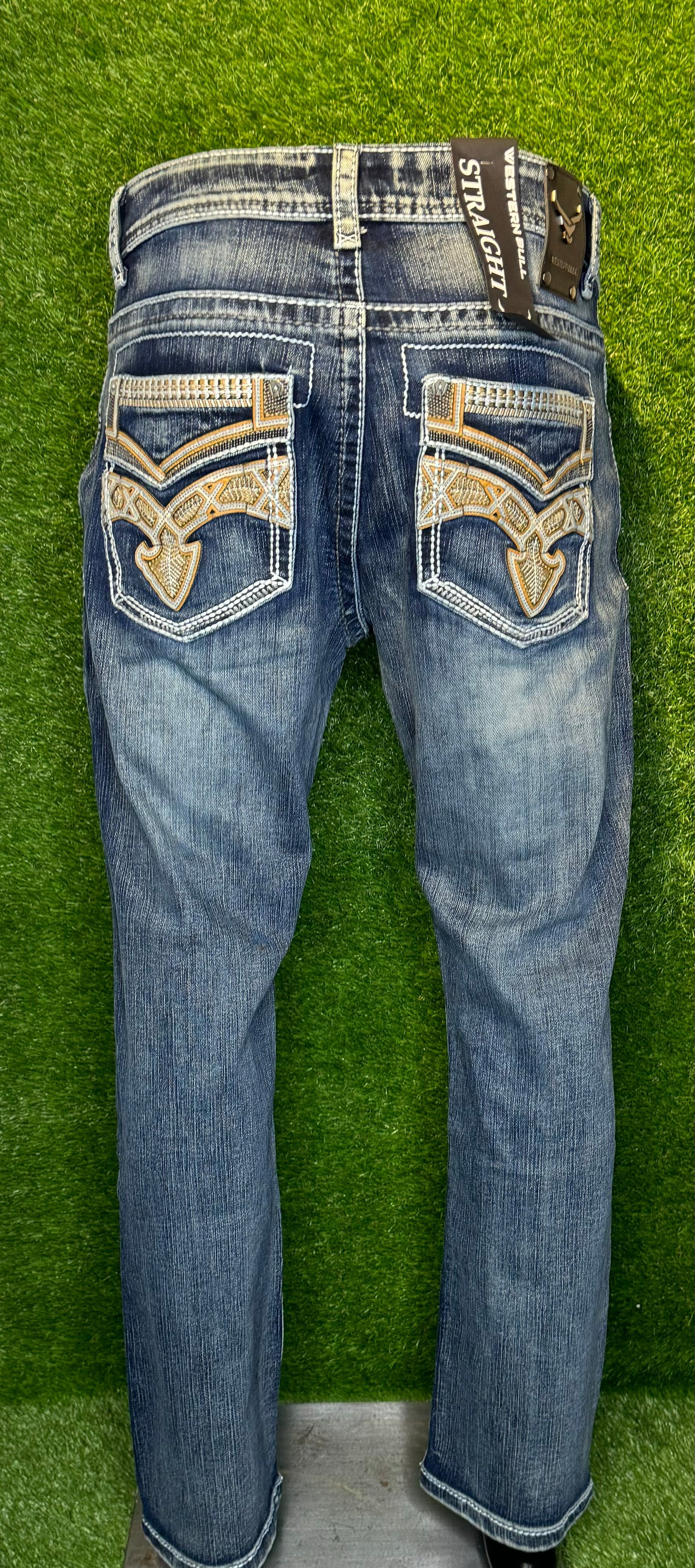 Men Bootcut Western Jeans